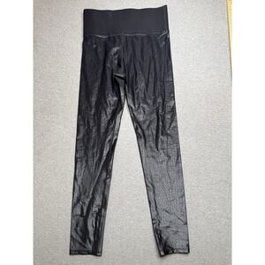 Carbon 38 Women's Size‎ M Black Faux Leather High Waisted Animal Print Legging